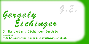 gergely eichinger business card